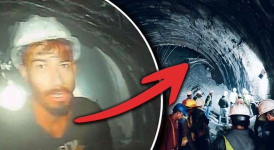 41 men trapped in collapsed road tunnel for 13