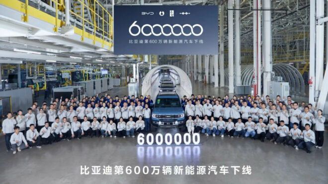 BYD became the first automaker to produce 6 million electric