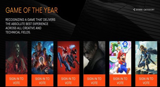 Best Games of the Year The Game Awards 2023 Nominees