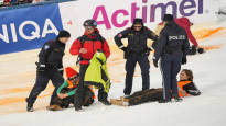 Crazy bull in alpine skiing The protesters attacked the Norwegian