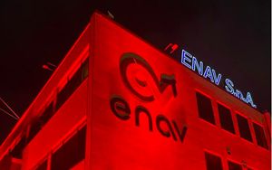 ENAV SpA lights up red for the day against violence