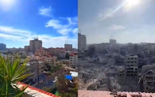 Latest situation in Gaza The extent of the destruction was