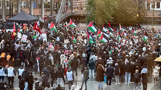 More than 500 demonstrators participate in the march for Palestine