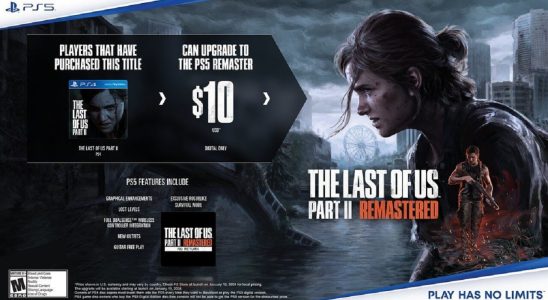 The Last of Us Part 2 Remastered on PS5 in