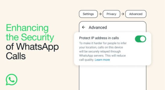 WhatsApp increases call security with the ability to hide IP