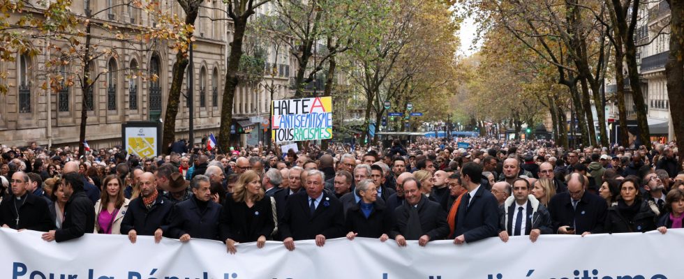 in France more than 182000 people march against anti Semitism