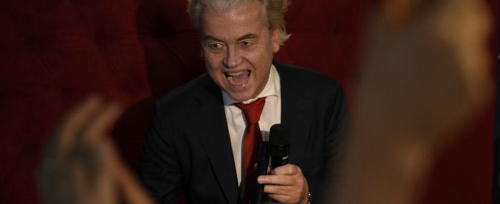 the far right of Geert Wilders given the lead in