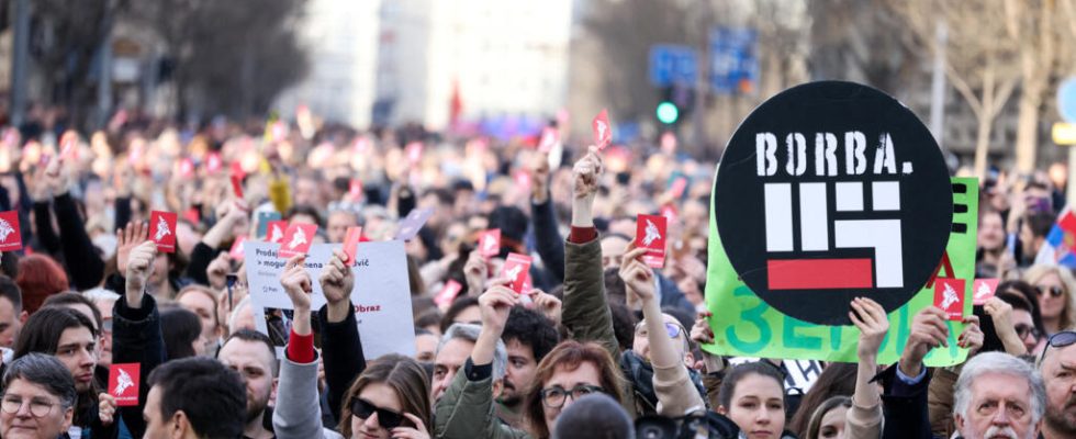 17000 demonstrators in Belgrade to denounce irregularities during the legislative
