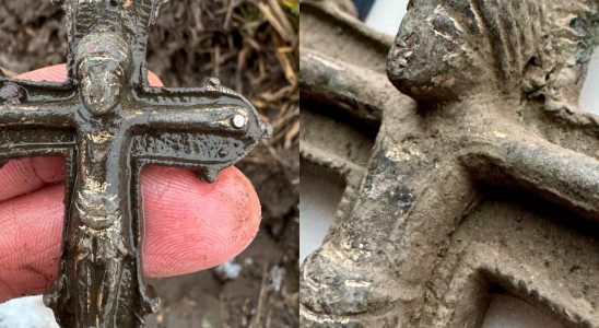 Ancient crucifix found with metal detector