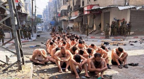 Some of the Gazans arrested and stripped naked by the
