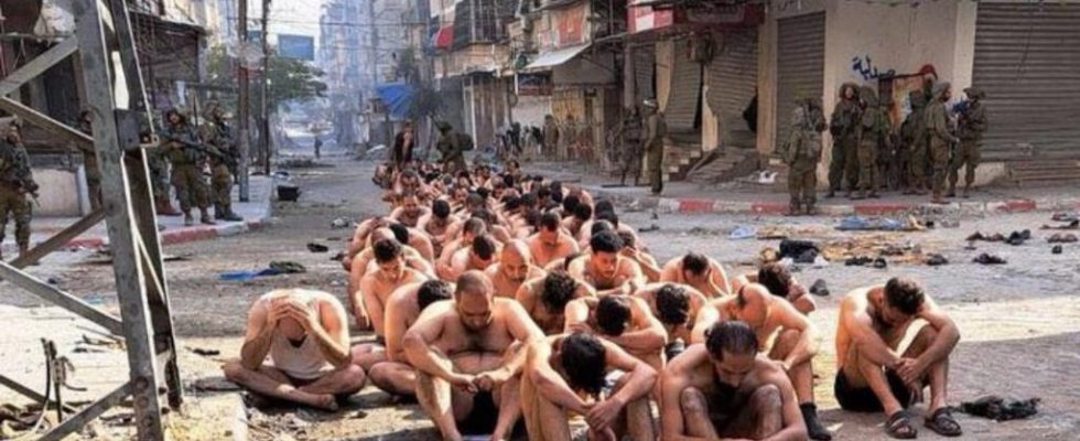 Some of the Gazans arrested and stripped naked by the