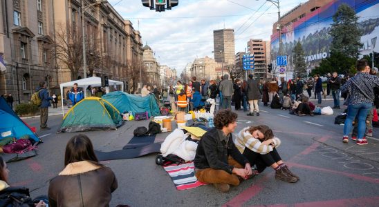 Student blockade in protest in Belgrade