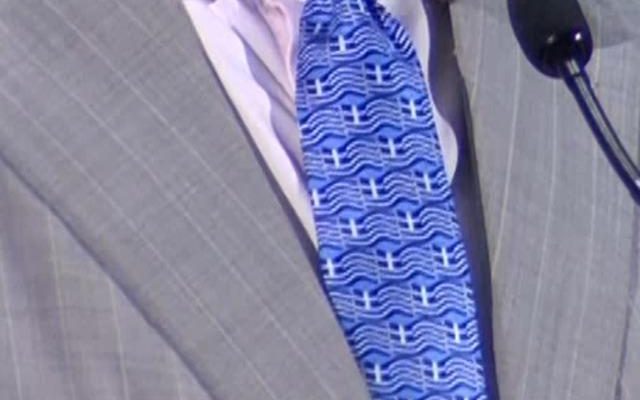 The detail on King Charles tie attracted attention