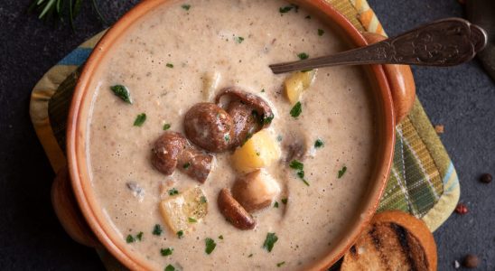 This delicious mushroom soup is ready in 15 minutes