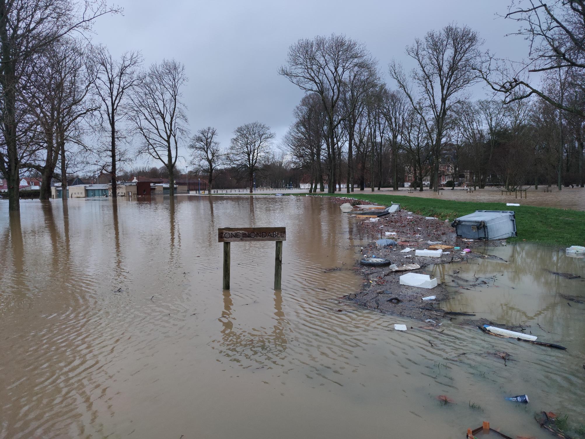 Photo of floods in northern France, January 3, 2024, two months after historic floods