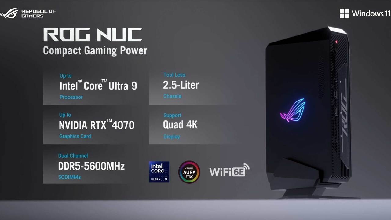 1705148947 49 Small Space Occupying Mini Gaming Computer Asus ROG NUC is Coming