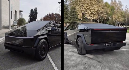 A gloss black version spotted for Tesla Cybertruck Video