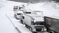 A severe snowstorm brought traffic chaos to the southern parts
