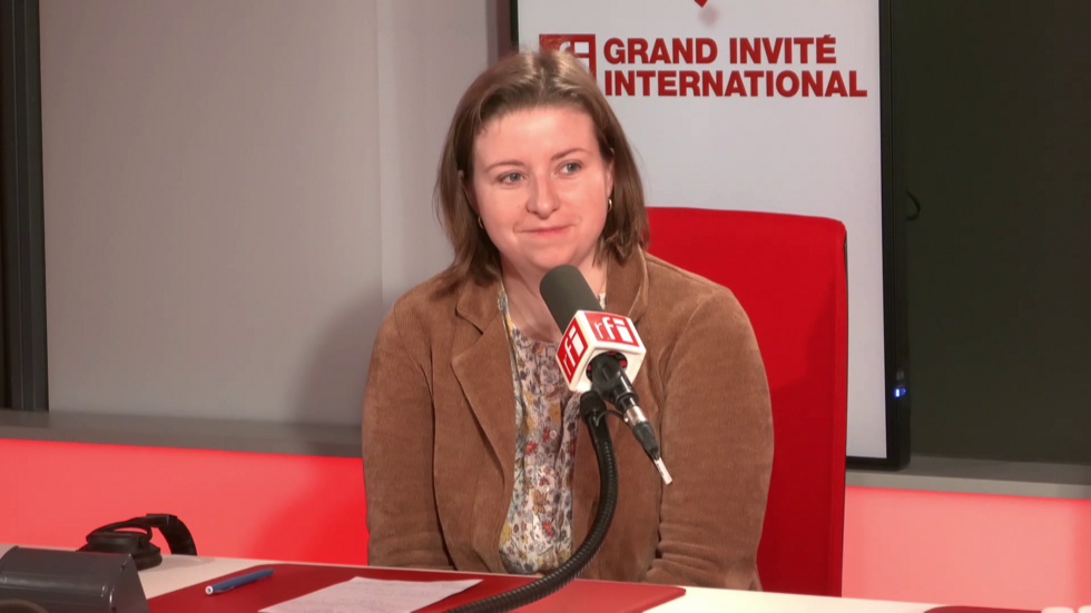 Mathilde Hignet, La France insoumise MP for Ille-et-Vilaine, in the RFI studio, January 25, 2024.