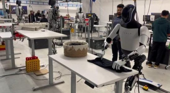 Elon Musk shared Teslas humanoid robot Optimus folds t shirts