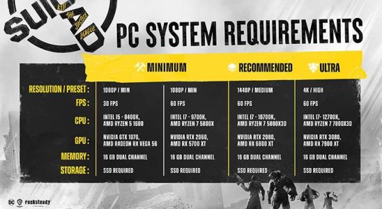 Kill the Justice League Ultra PC system requirements