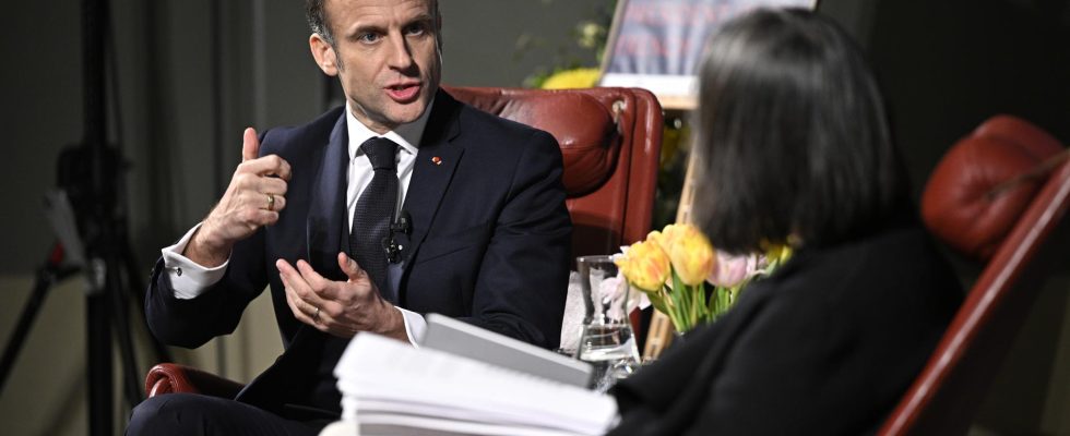 Macron at Students Evening in Lund Aftonbladet on site