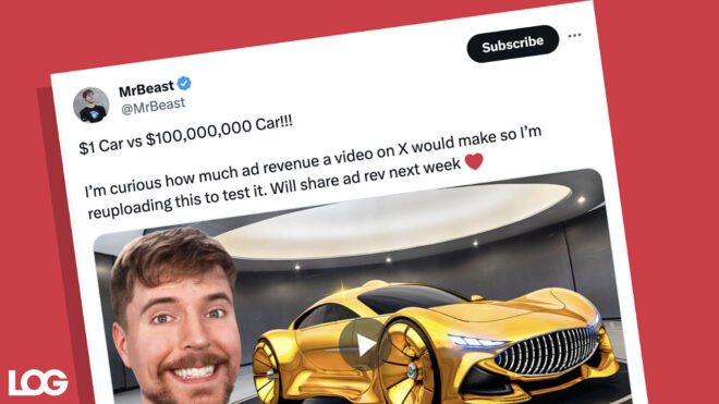 MrBeast shared a YouTube video for revenue testing on X