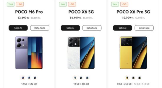 POCO X6 X6 Pro and M6 Pro introduced Turkiye prices