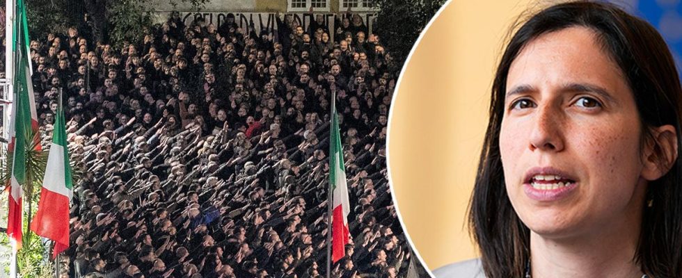 The fascist salute in Rome in Italy is causing concern