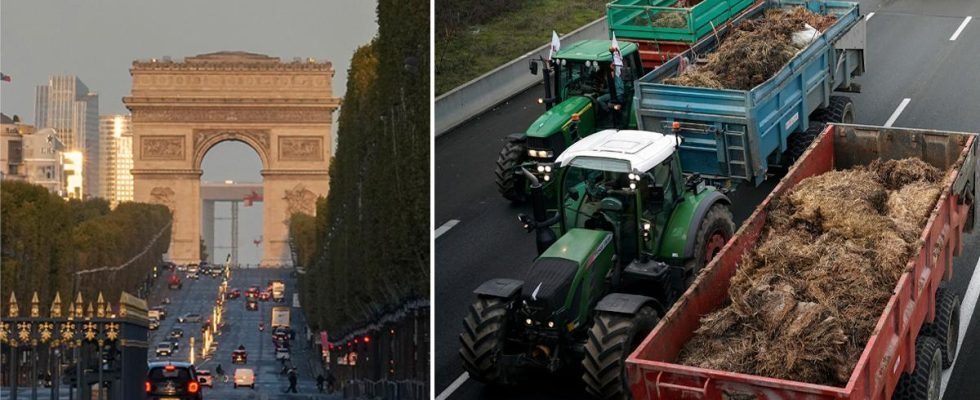 The threat from French farmers Lamb Paris with manure