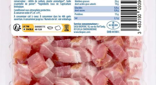 These bacon pieces sold throughout France should not be consumed