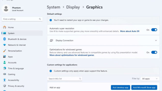A Super Resolution feature will be available for Windows 11