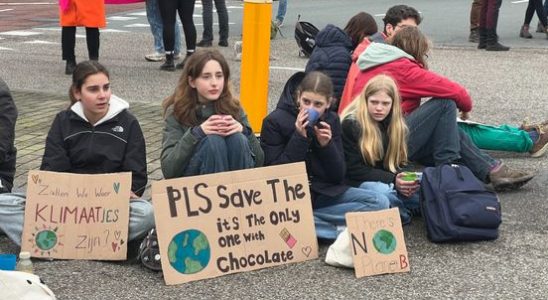 Another climate protest in the city center of Utrecht As