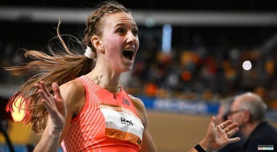 Athlete Femke Bol sets her world record 400 meters indoors