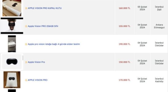 Many Apple Vision Pro listings were listed on sahibindencom