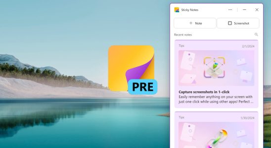 The Windows Sticky Notes application will soon receive a nice