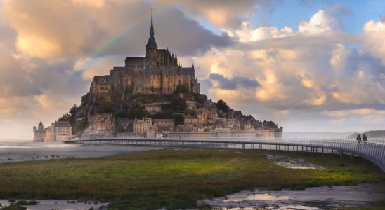 The enchanting Mont Saint Michel in the rain