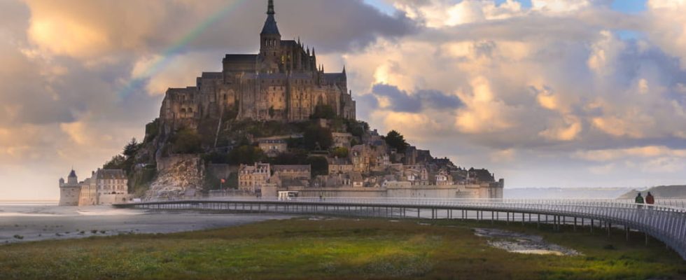 The enchanting Mont Saint Michel in the rain