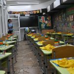 in Kharkiv metro stations used as classrooms