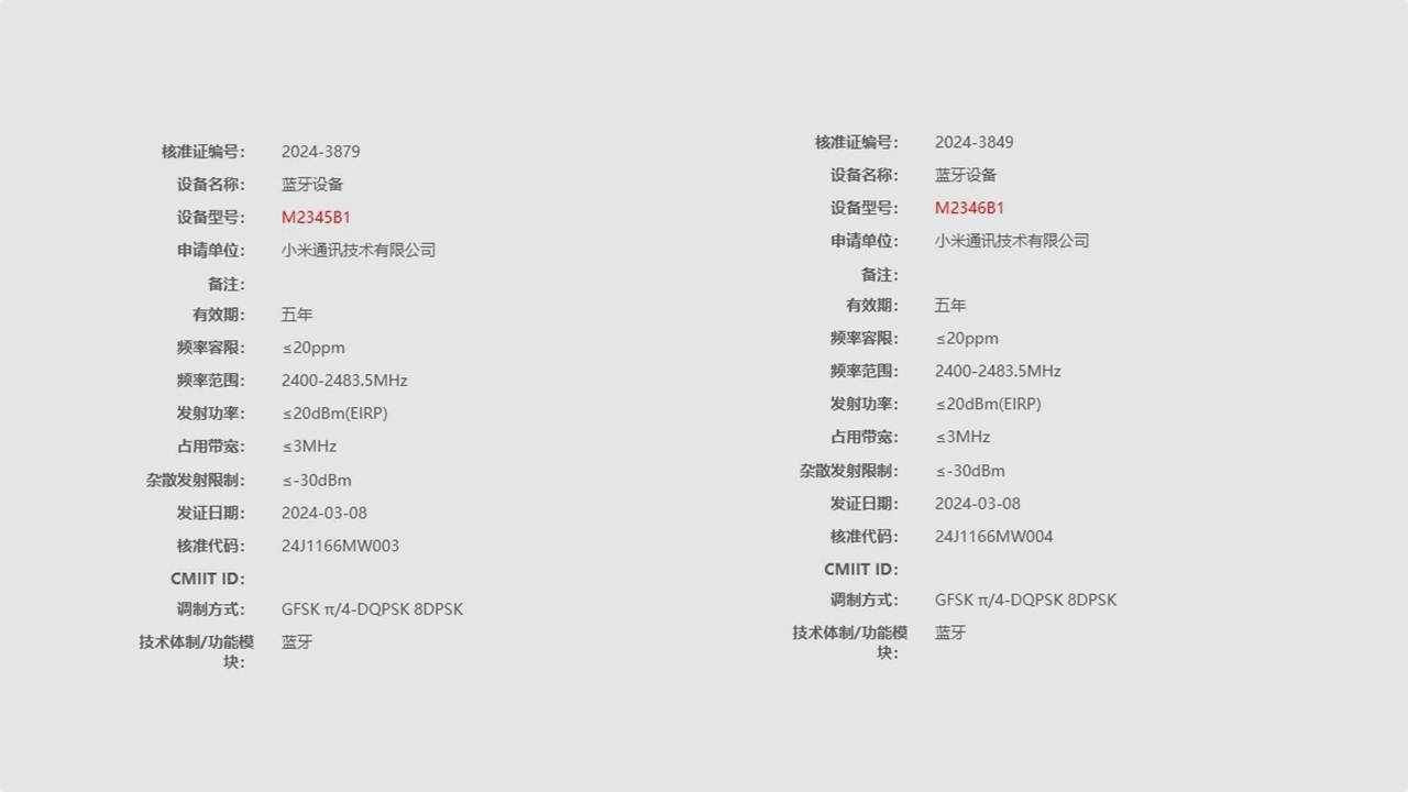 1710246521 767 Xiaomi Smart Band 9 and Band 9 NFC Models Approved