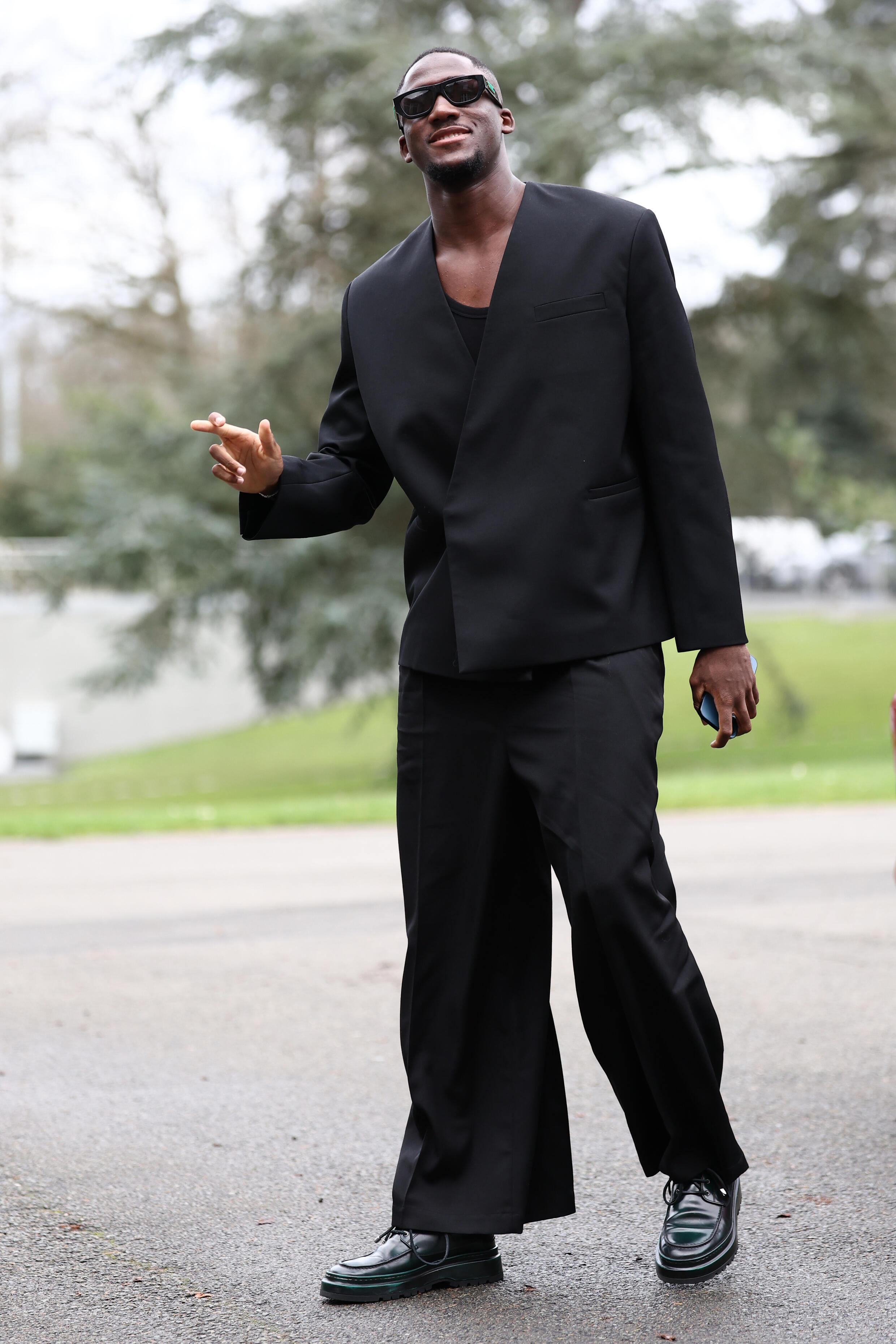 Ibrahima Konaté arrives at the Clairefontaine Blues center, March 18, 2024