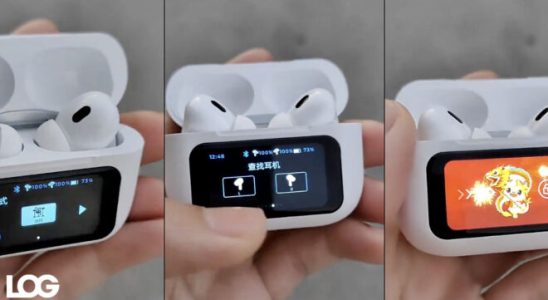 A fake AirPods Pro has been prepared with an OLED