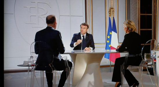 In a television interview Emmanuel Macron shows total support for