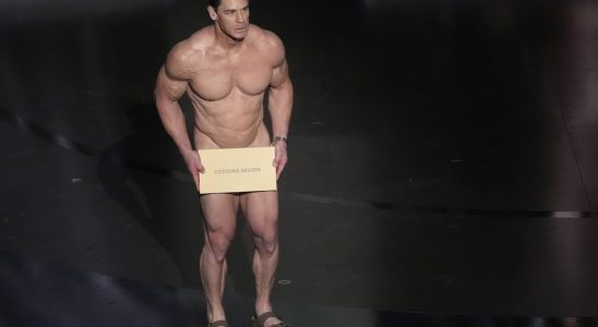 John Cena naked on stage at the Oscars video