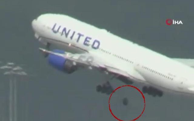 Location USA While the plane was taking off its wheel