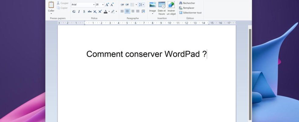 Microsoft had announced that the venerable WordPad will disappear with