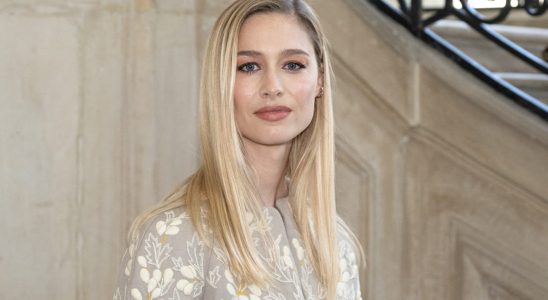 On the arm of her husband Beatrice Borromeo overshadows her