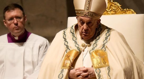 The Pope back held an Easter vigil