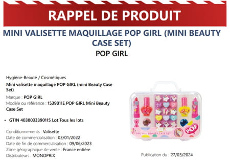This makeup sold throughout France is dangerous do not use