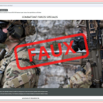 a fake website impersonates the French army
